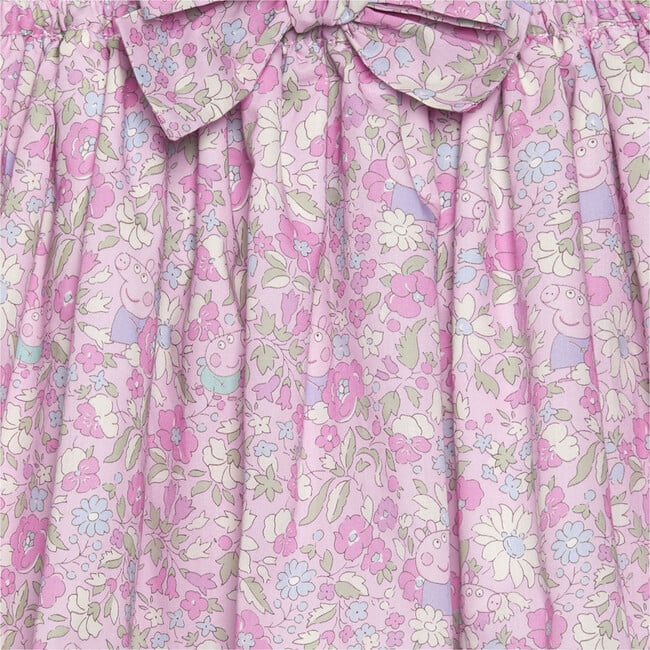 Liberty Print Peppa Meadow Bow Skirt, Pink Peppa Meadow - Skirts - 3