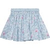 Liberty Print Peppa Meadow Ribbon Skirt, Blue Peppa Meadow - Skirts - 2