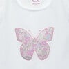 Liberty Print Peppa Butterfly Jersey Top, Pink Peppa Meadow - T-Shirts - 3