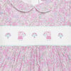 Liberty Print Peppa Smocked Party Dress, Pink Peppa Meadow - Dresses - 3