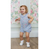 Little Liberty Print Peppa Willow Romper, Blue Peppa Meadow - Rompers - 4