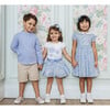 Liberty Print Peppa Meadow Ribbon Skirt, Blue Peppa Meadow - Skirts - 5