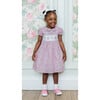 Liberty Print Peppa Smocked Party Dress, Pink Peppa Meadow - Dresses - 6