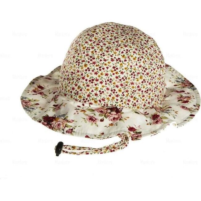 Floppy Print Drawstring Hat, Floral