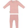 Vertical Pinstripe Loungewear Set, Rose Pink - Mixed Apparel Set - 1 - thumbnail