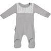 Tux Ruffle Footie, Grey - Footie Pajamas - 1 - thumbnail