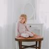 Vertical Pinstripe Loungewear Set, Mauve - Mixed Apparel Set - 4