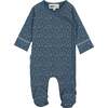 Silly Squiggle Footie, Royal Blue & White - Footie Pajamas - 1 - thumbnail