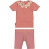 Scalloped Collar 2-Piece Set, Rose - Mixed Apparel Set - 1 - thumbnail