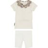 Scalloped Collar 2-Piece Set, White & Navy - Mixed Apparel Set - 1 - thumbnail