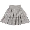 Textured Floral 2-Tired Short Skirt, Mauve - Skirts - 3