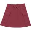 Rugby Stripe Pocket A-Line Short Skirt, Mauve - Skirts - 1 - thumbnail