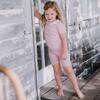 Scalloped Collar 2-Piece Set, White & Rose - Mixed Apparel Set - 3