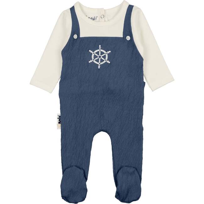 Sailor Overall Footie, Royal Blue