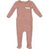 Ruffle Pocket Footie, Mauve - Footie Pajamas - 1 - thumbnail