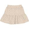 Printed Gauze Tired Ruffle Hem Short Skirt, Mauve - Skirts - 1 - thumbnail