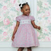 Liberty Print Peppa Smocked Party Dress, Pink Peppa Meadow - Dresses - 9