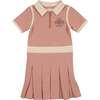 Tennis Club Short Sleeve Dress, Mauve - Dresses - 1 - thumbnail