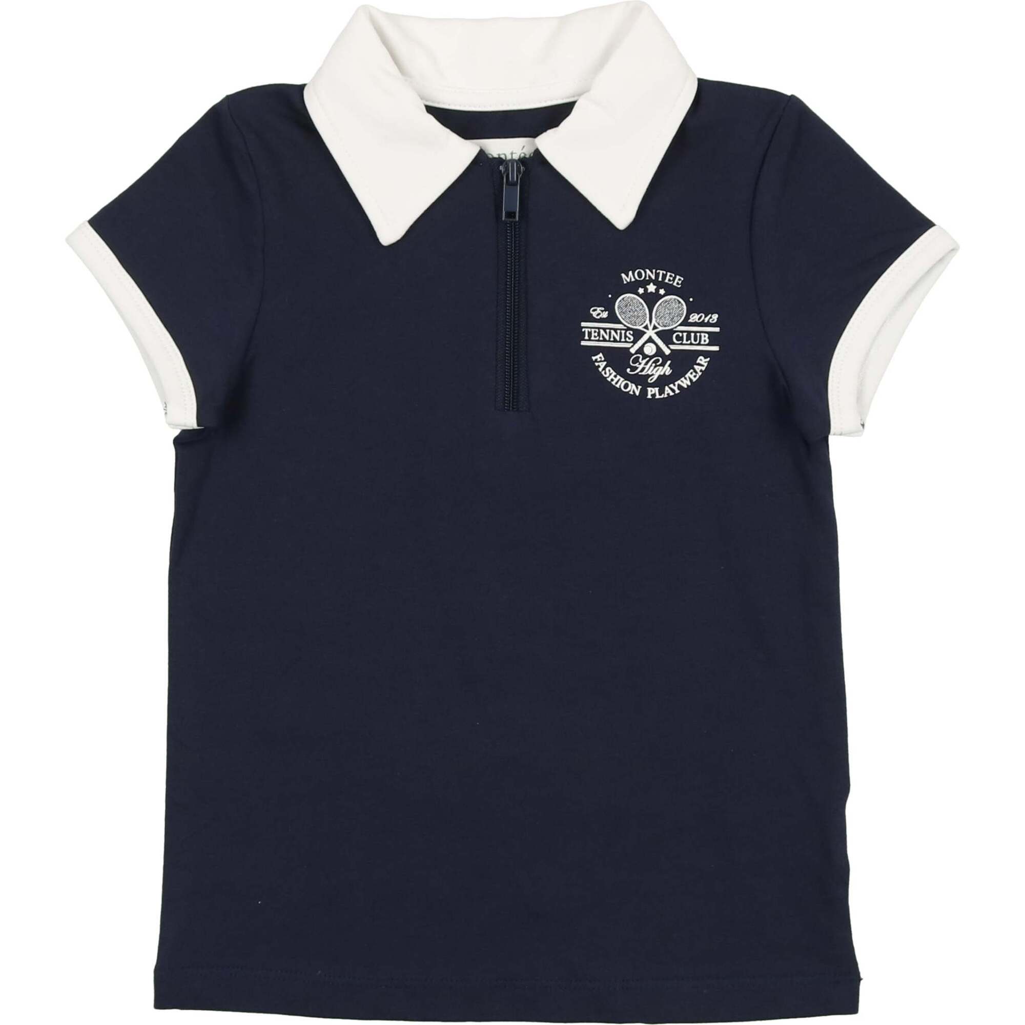 Tennis Club Unisex Short Sleeve Shirt, Navy - Shirts - 1