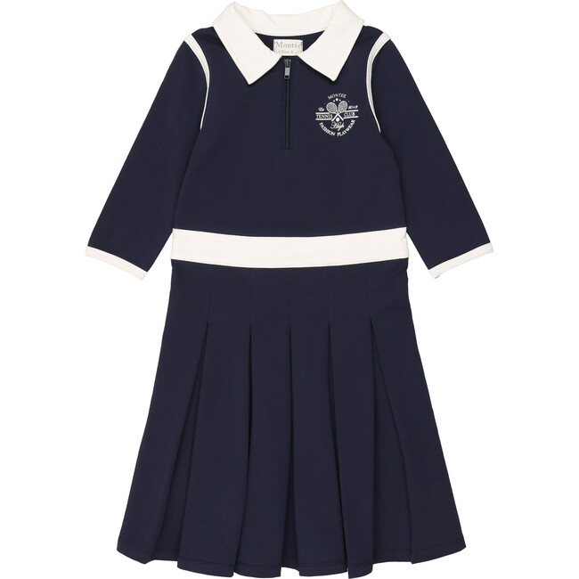 Tennis Club 3-Quarter Sleeve Dress, Navy