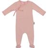 Speckled Wrap Footie, Mauve - Footie Pajamas - 1 - thumbnail