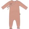 Speckled Wrap Footie, Salmon - Footie Pajamas - 1 - thumbnail