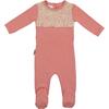 Speckled Smocked Footie, Rose - Footie Pajamas - 1 - thumbnail