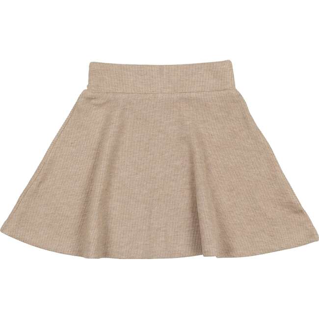 Soft Ribbed A-Line Short Skirt, Rose
