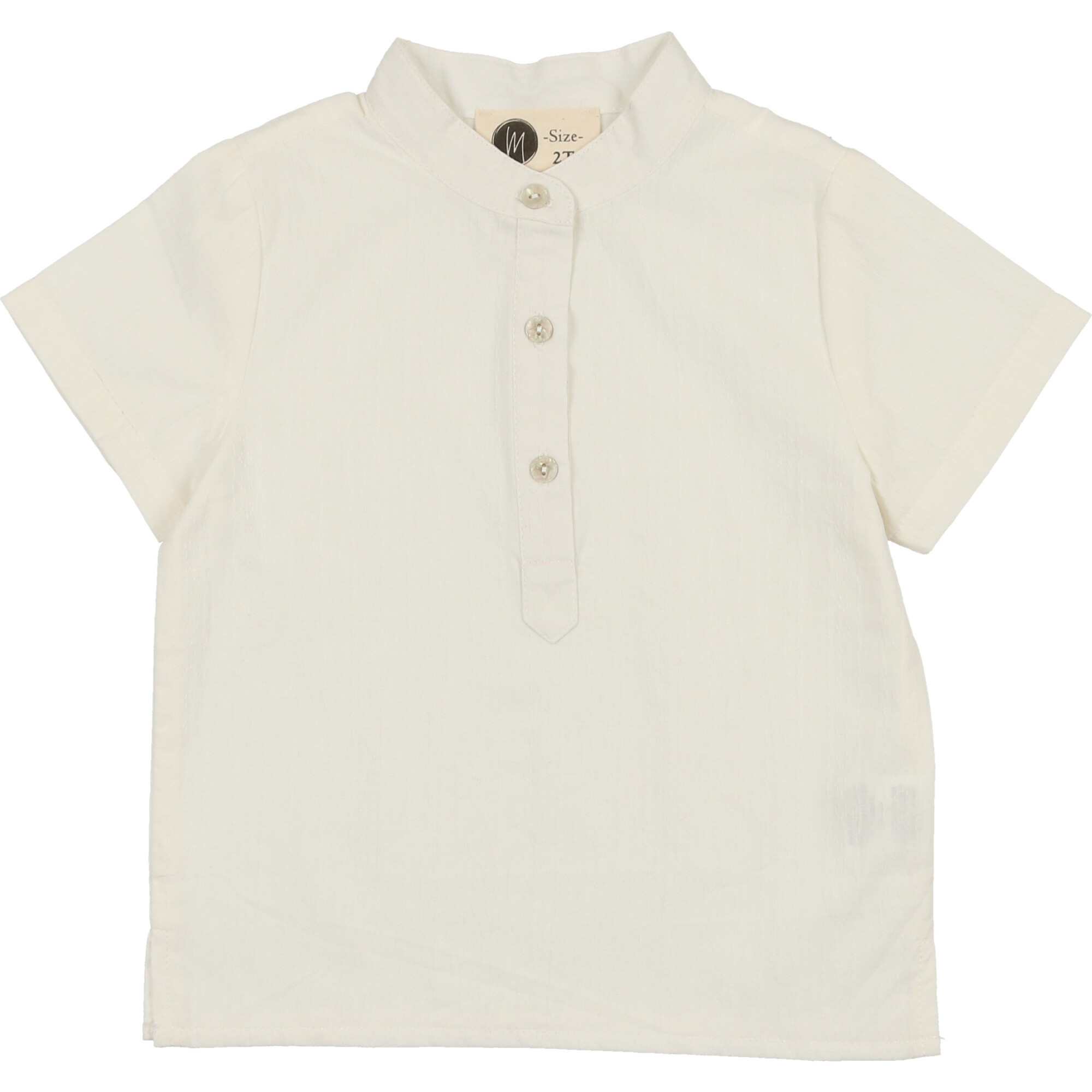 Smocked Floral Boys Shirt, White - Shirts - 1