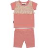 Speckled Smocked Top & Short Set, Rose - Mixed Apparel Set - 1 - thumbnail