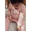 Smocked Floral Footie, White - Footie Pajamas - 2