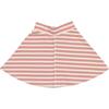 Horizontal Striped A-Line Short Skirt, Rose - Skirts - 1 - thumbnail