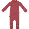 Girls Shimmer Waffle Footie, Rose - Footie Pajamas - 1 - thumbnail