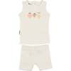 Fruity Friends Print 2-Piece Tank & Short Set, White - Mixed Apparel Set - 1 - thumbnail