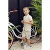 Pleats-N-Tiers Boys Shirt, Cream - Shirts - 4
