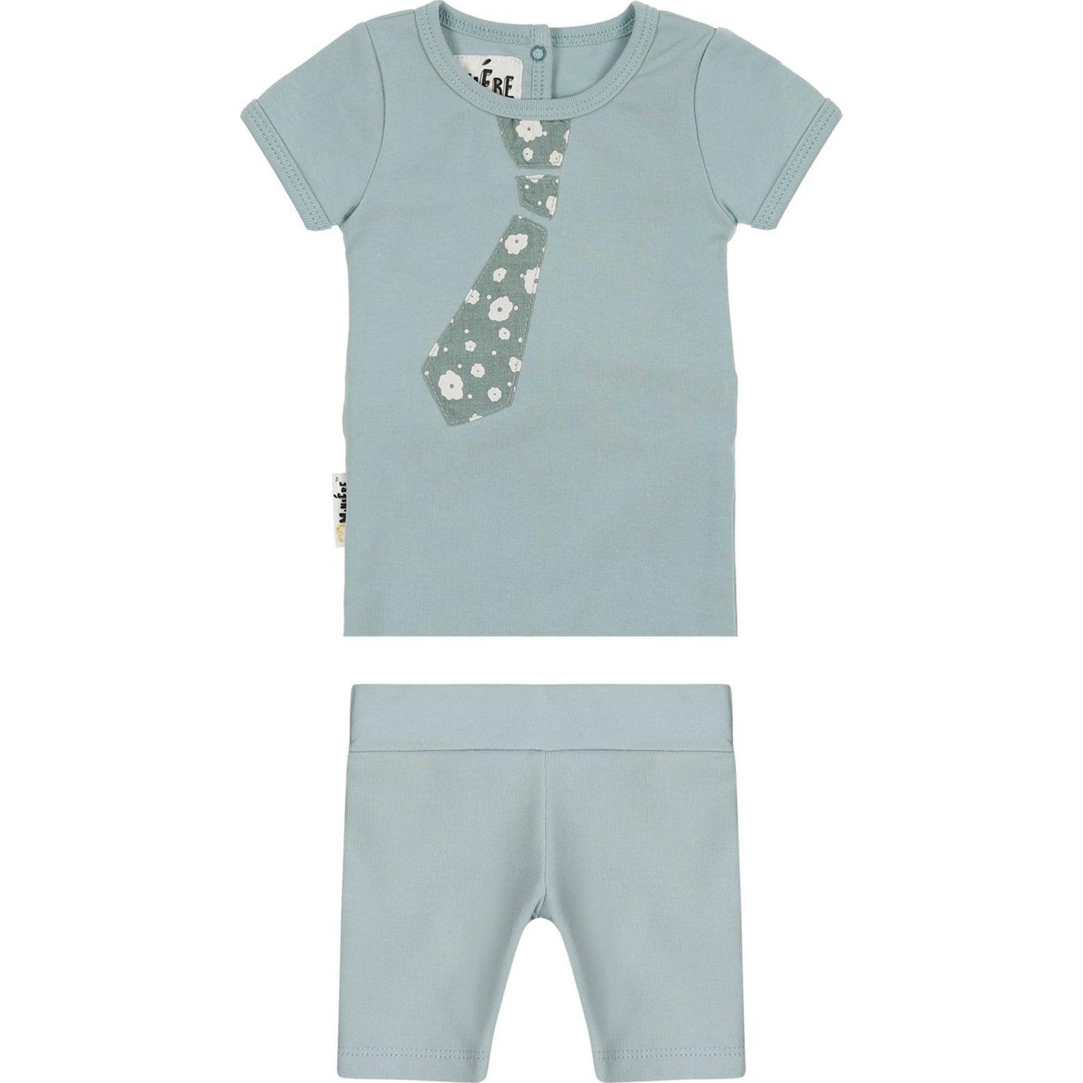Fly Away Tie 2-Piece Top & Short Set, Powder Blue - Mixed Apparel Set - 1