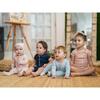 Floral Scalloped Front Top & Short Set, Salmon - Mixed Apparel Set - 3
