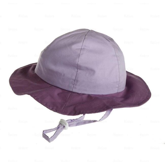 Floppy 2-Shade Drawstring Hat, Purple
