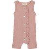 Cotton Gauze Ruffle Romper, Blush - Onesies - 1 - thumbnail