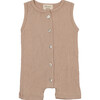 Cotton Gauze Romper, Sand - Onesies - 1 - thumbnail