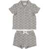 Cool Cabana Collared Shirt & Short Set, Coconut - Mixed Apparel Set - 1 - thumbnail