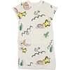 Coloring Book Short Sleeve Dress, White - Dresses - 1 - thumbnail