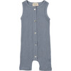 Cotton Gauze Romper, Powder Blue - Onesies - 1 - thumbnail