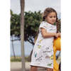Coloring Book Short Sleeve Dress, White - Dresses - 3