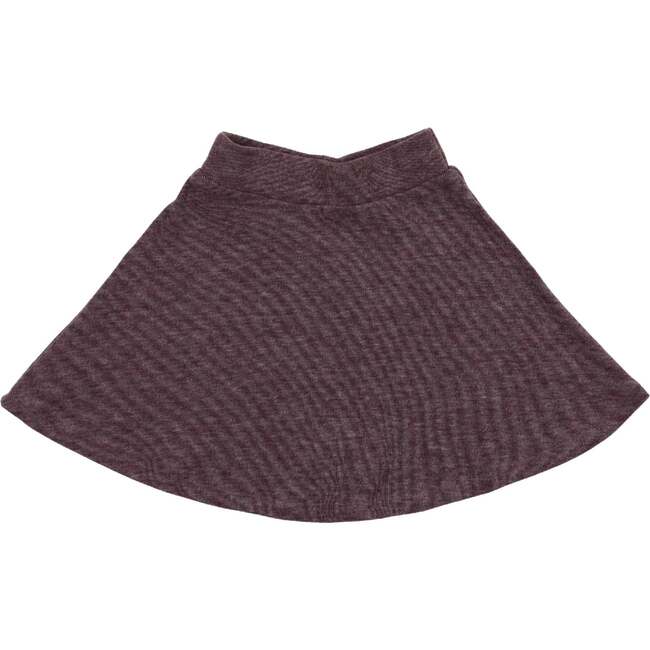 Cashmere A-Line Short Skirt, Beige