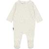 Buttons & Polka Dots Footie, White - Footie Pajamas - 1 - thumbnail