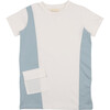 Colorblock Pocket Short Sleeves Tee, White & Coral - Shirts - 4