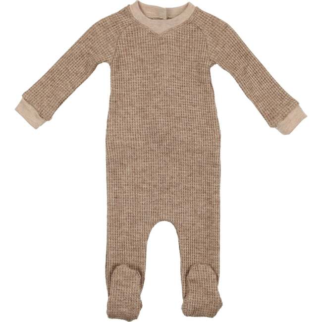 Boys Soft Waffle Footie, Taupe