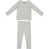 Directional Striped Raglan Sleeve Top & Pant Set, Sage - Mixed Apparel Set - 1 - thumbnail