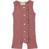 Cotton Gauze Ruffle Romper, Rose - Onesies - 1 - thumbnail